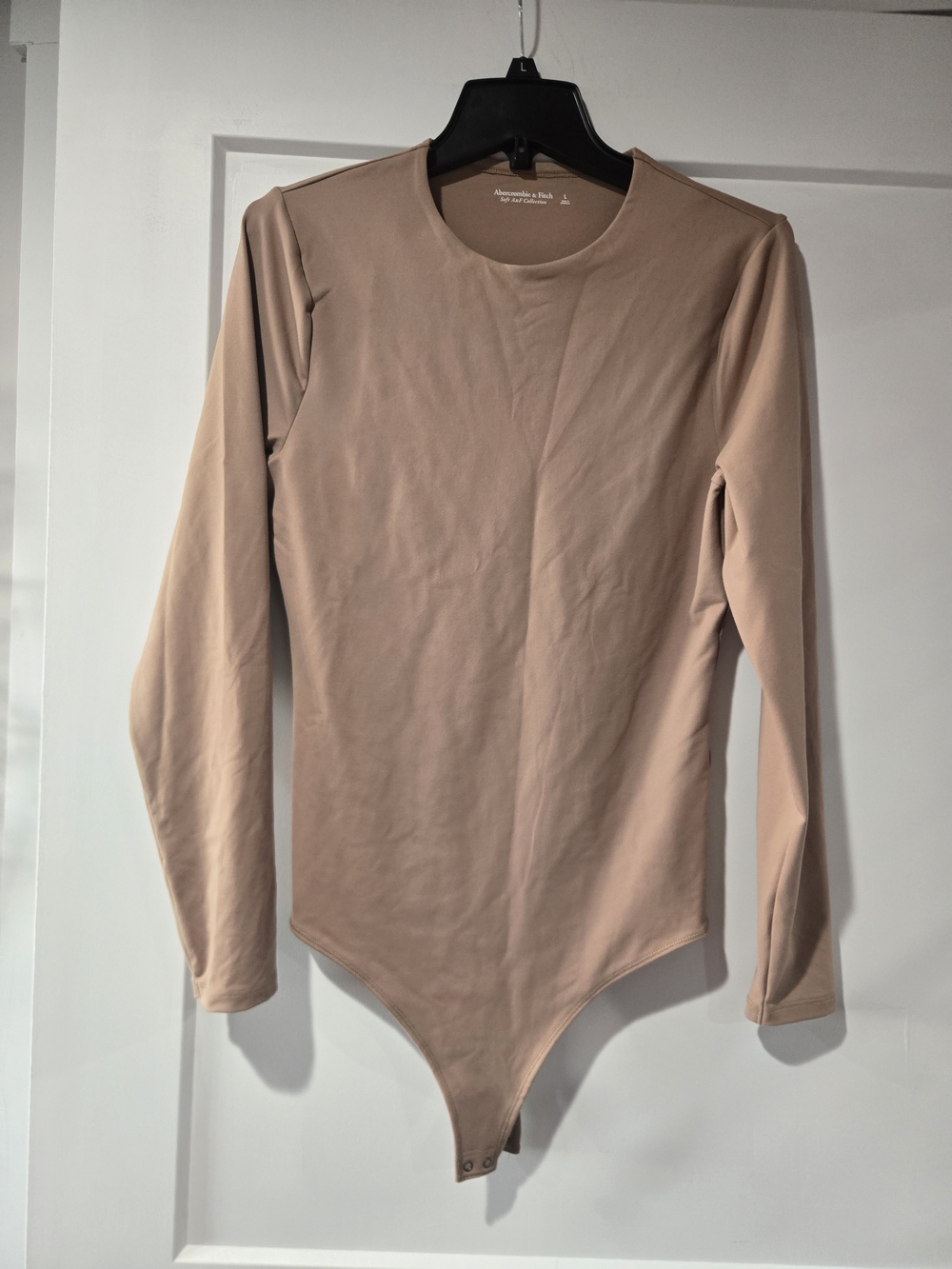 Abercrombie & Fitch Long Sleeve Beige Bodysuit
